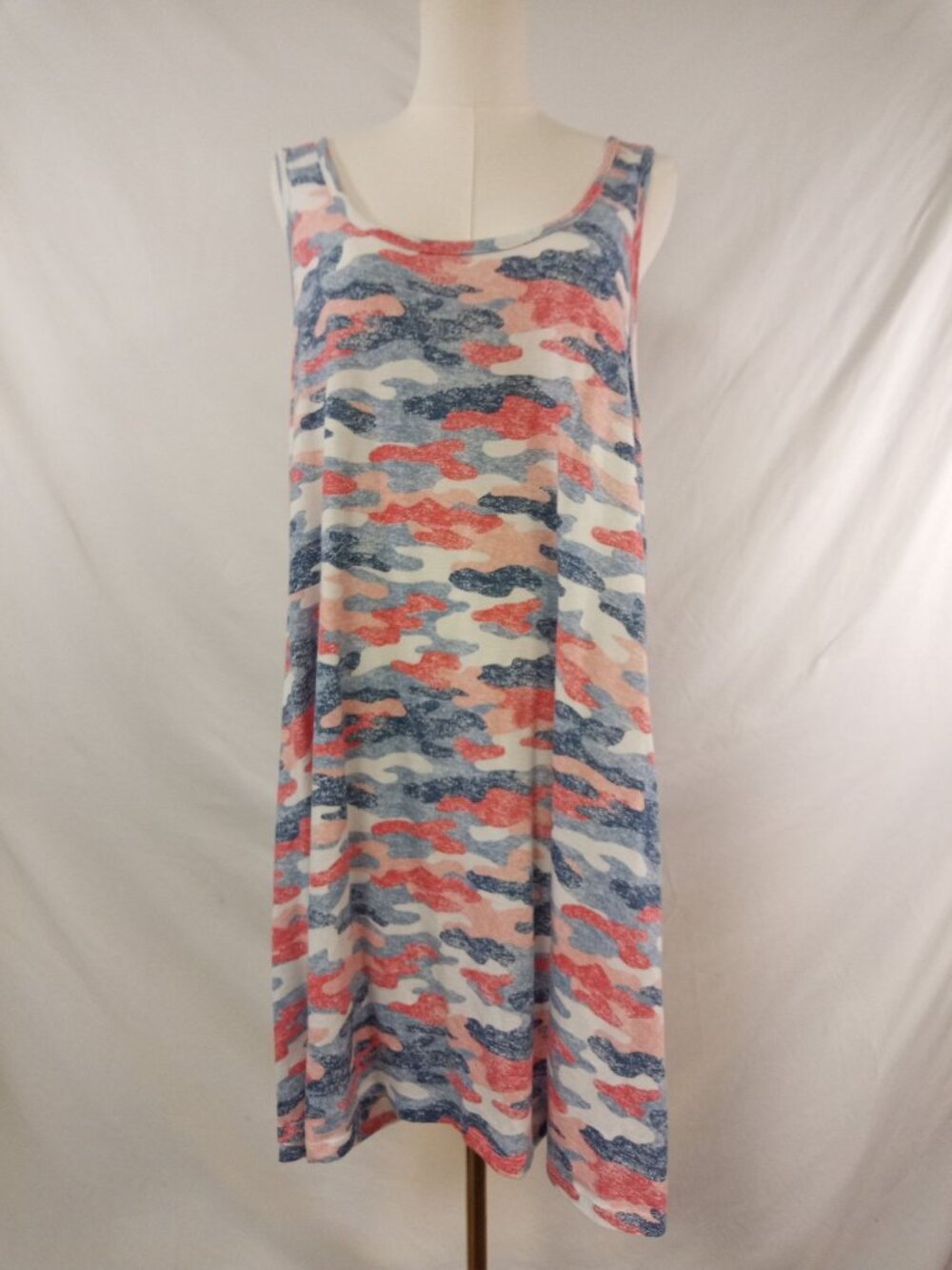 Women's Pink, Blue, White Camouflage Racerback Mini Dress/Cover Up Size 2X